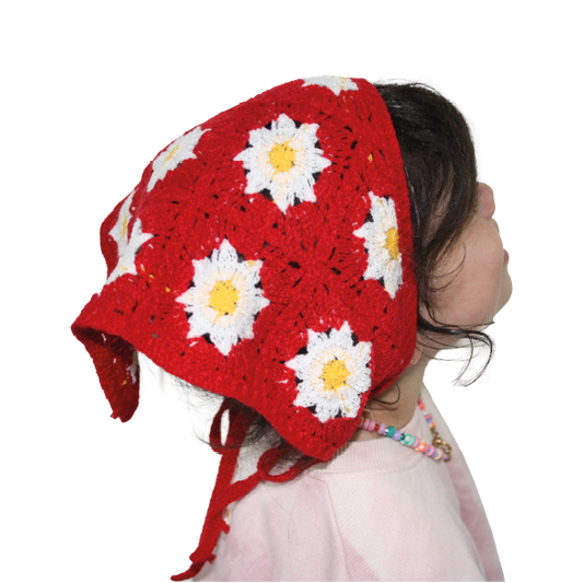 Crochet Bandana Red