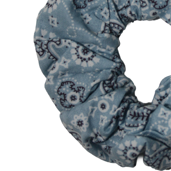 Scrunchie Paisley Blue