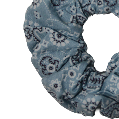 Scrunchie Paisley Blue