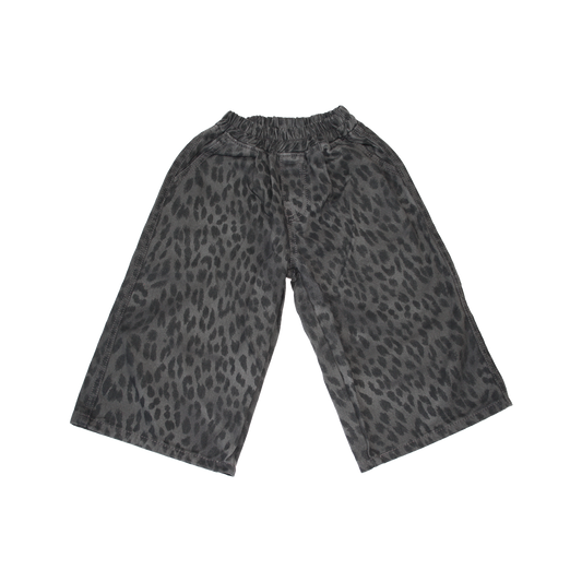 Wide Leg Leopard Trousers