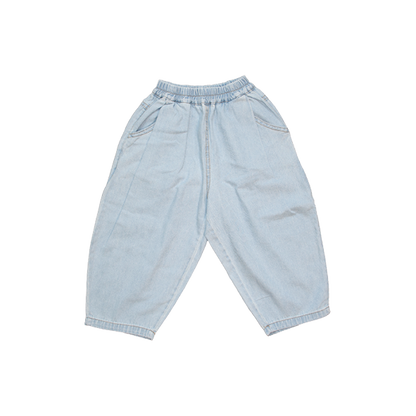 Pleated Barrel Jeans