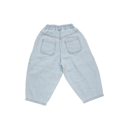 Pleated Barrel Jeans