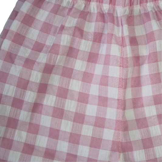 Checked Trousers Pink