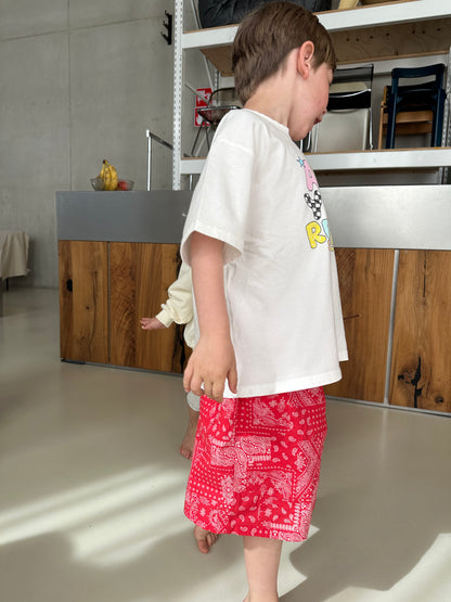 Paisley Shorts Red