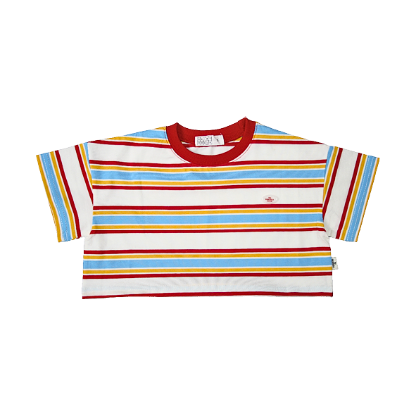 Cropped T-shirt Striped Multi