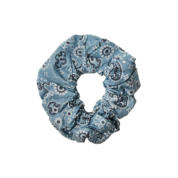 Scrunchie Paisley Blue