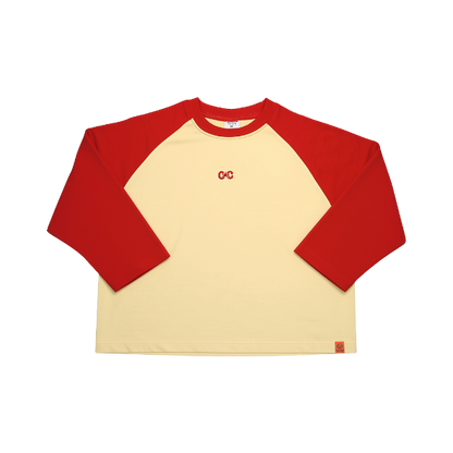 Raglan longsleeve Yellow/Red