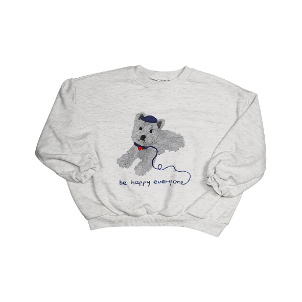 Sweater Dog Melange Grey