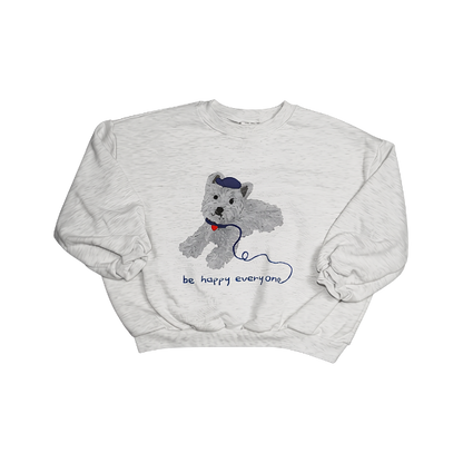 Sweater Dog Melange Grey