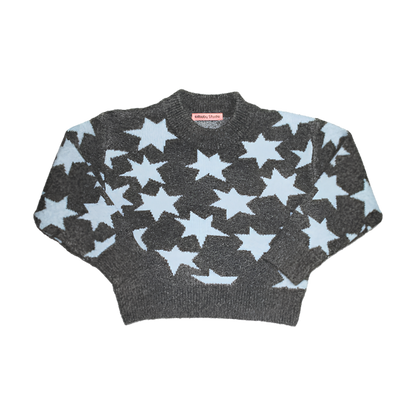 Knitted Sweater Stars Blue