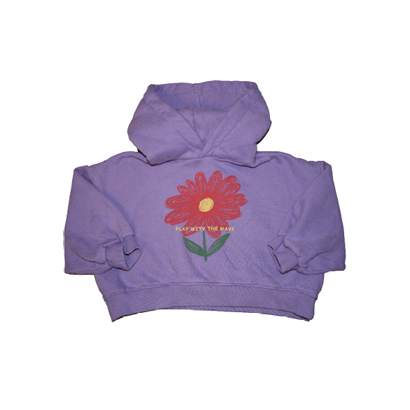 Cropped Hoodie Flower