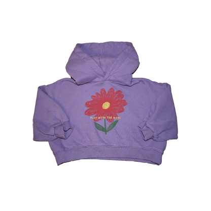 Cropped Hoodie Flower