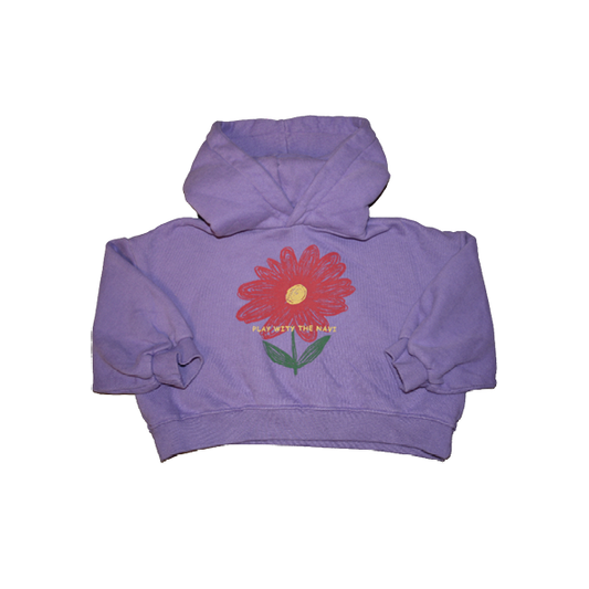 Cropped Hoodie Flower