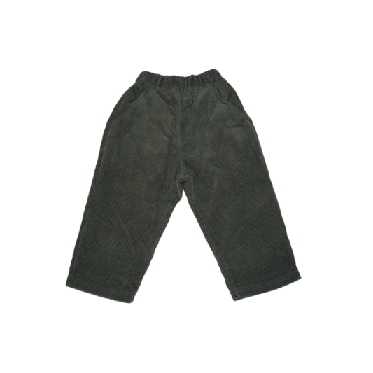 Baggy Corduroy Trousers Dark Green