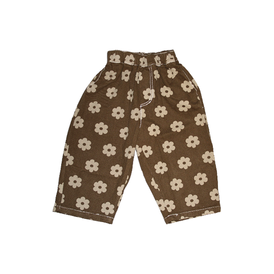 Barrel Fit Trousers Flowers