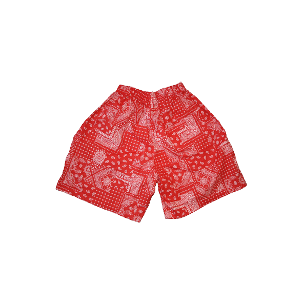 Paisley Shorts Red