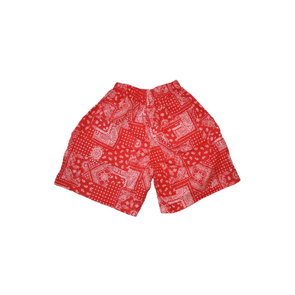 Paisley Shorts Red