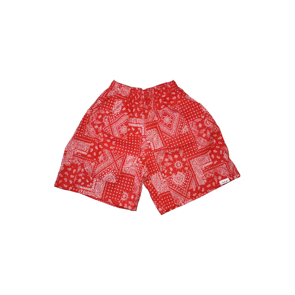 Paisley Shorts Red