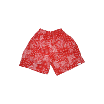 Paisley Shorts Red