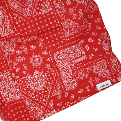 Paisley Shorts Red