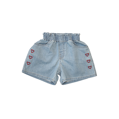 Denim Shorts Hearts