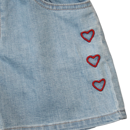 Denim Shorts Hearts