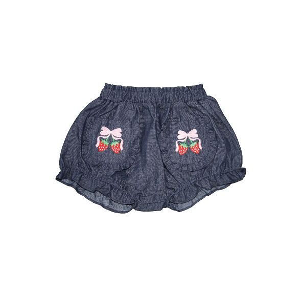 Denim Frilled Shorts