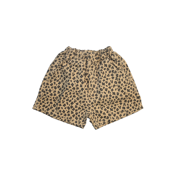 Leopard Denim Shorts