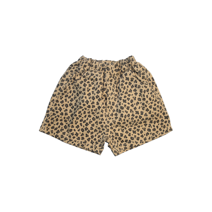 Leopard Denim Shorts
