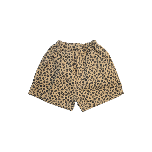 Leopard Denim Shorts