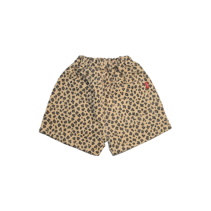 Leopard Denim Shorts