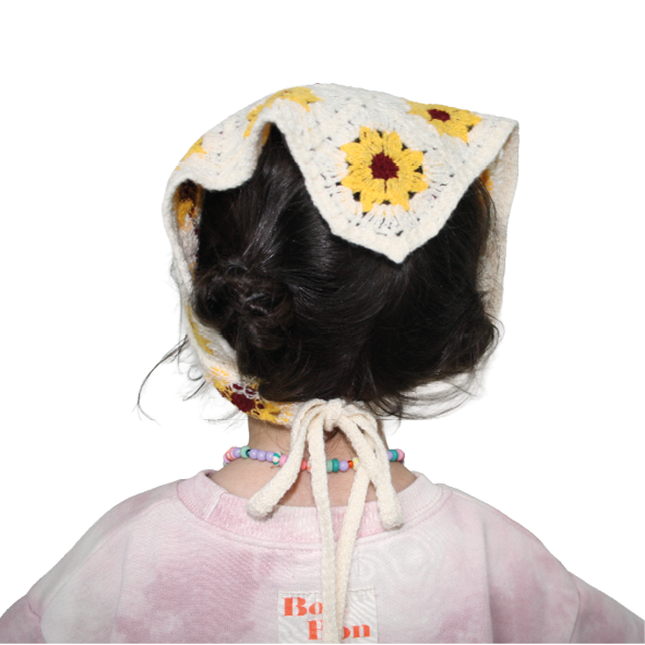 Crochet Bandana Sunflower