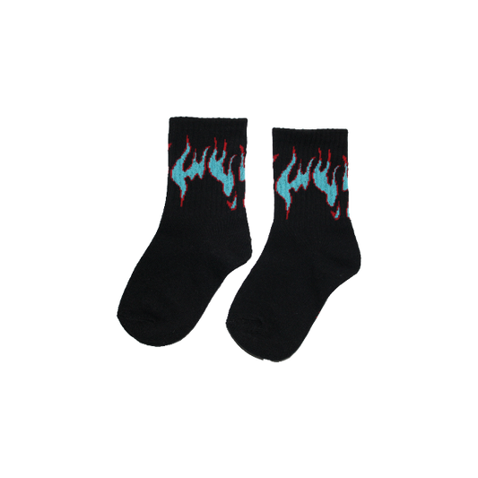 Flame Socks Black/Blue