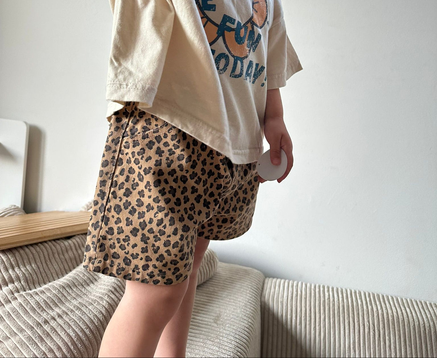 Leopard Denim Shorts
