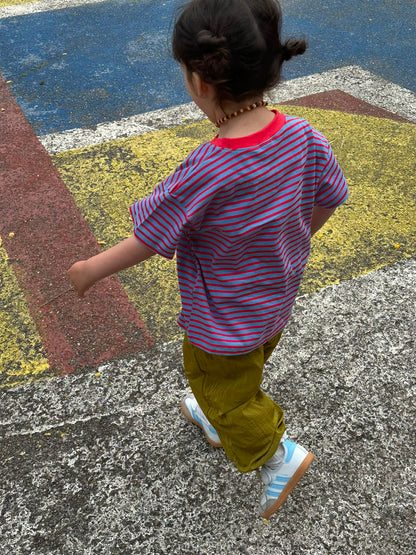 Striped T-shirt red/blue - KIDS