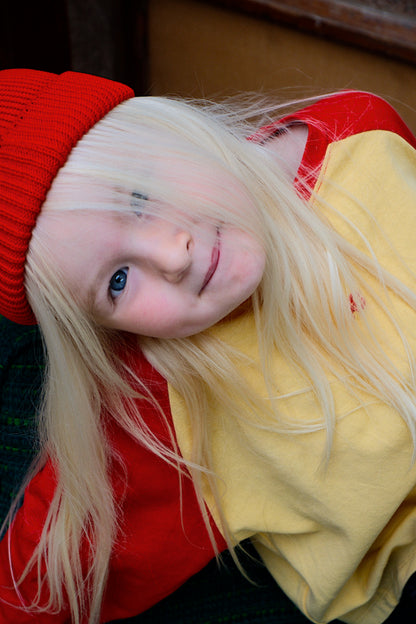 Raglan longsleeve Yellow/Red
