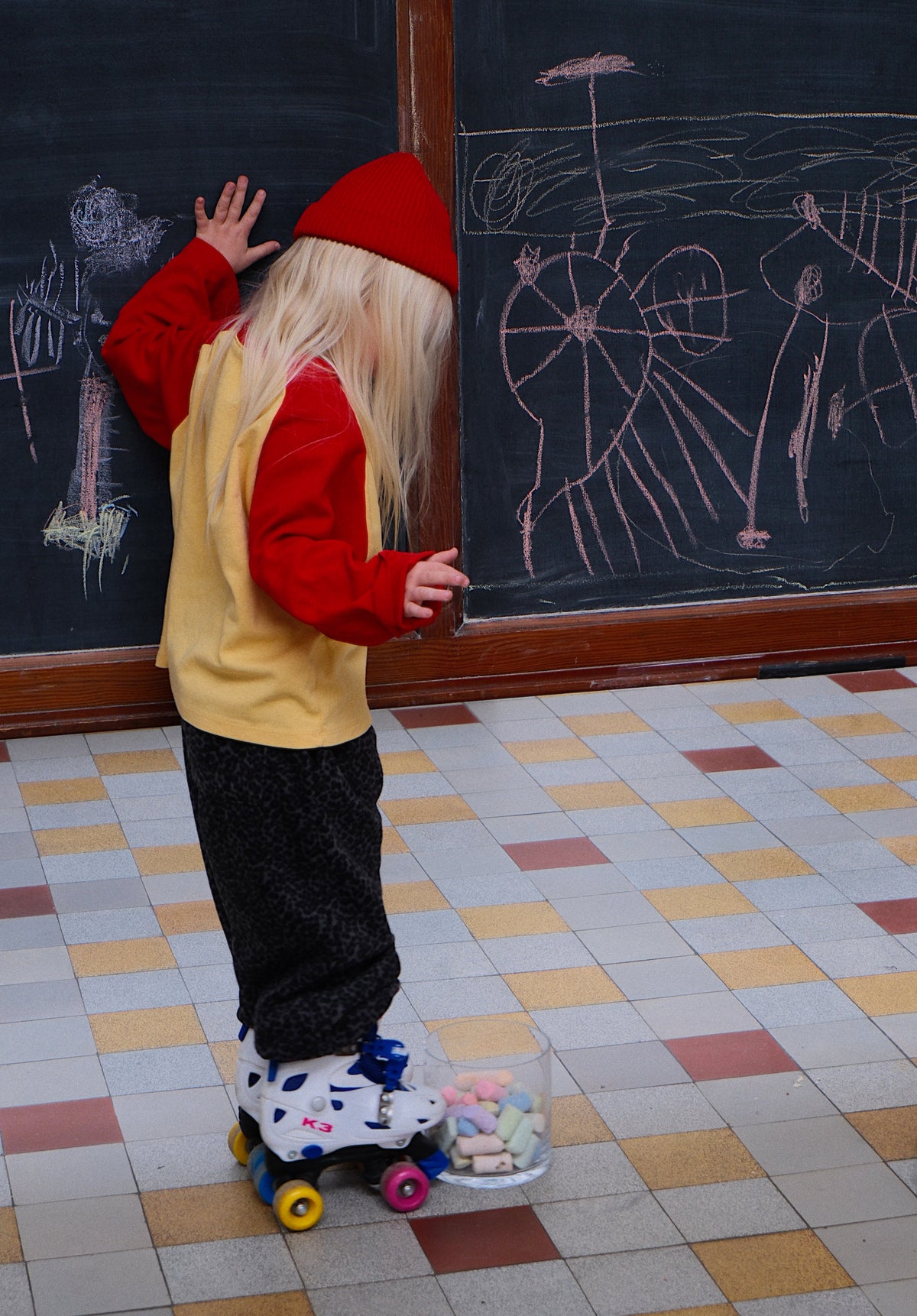Raglan longsleeve Yellow/Red