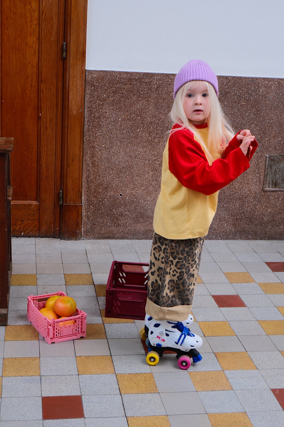 Raglan longsleeve Yellow/Red