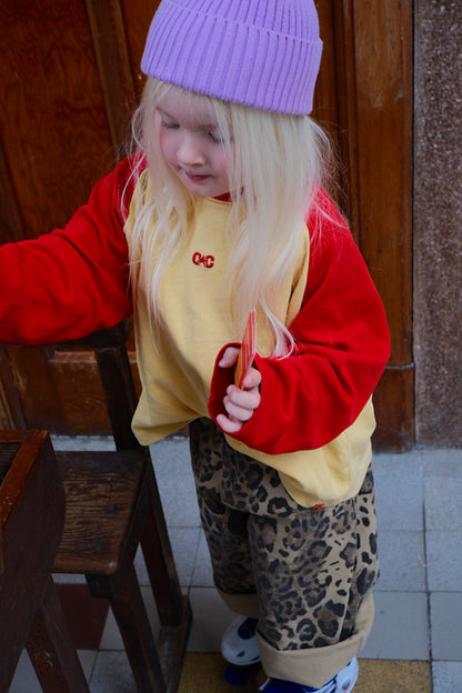 Raglan longsleeve Yellow/Red